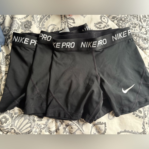 Nike Pro Black Performance Shorts (Qty 3) - Picture 1 of 1